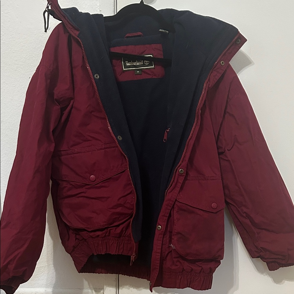 Timberland Navy and Burgundy Jacket